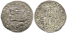 Casale
Guglielmo II Paleologo 1494-1518
Testone, AG 9.37 g.
Avers : GVLIELMVS MAR MONT FER ZC
Revers : SAC RI RO IMP PRINC VICA PP
Ref : MIR 185 (R), ...