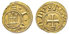 Genova
Repubblica 1139-1339 
Quartarola, AU 1.50 g.
Avers : IANVA Castello
Revers : CVNRADVS REX Croce
Ref : MIR 8/1 (R), Fr. 352, Lun. 8
Conservation...
