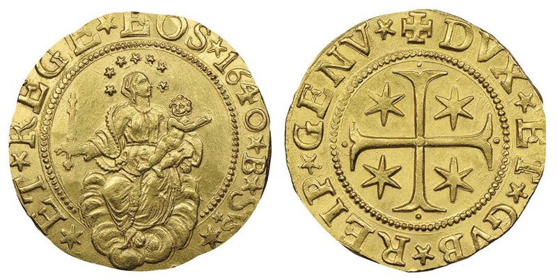 Genova
Dogi biennali III Fase 1637-1797
5 Doppie, 1640, AU 33.48 g.
Ref : MIR 25...
