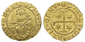 Genova
Dogi biennali III Fase 1637-1797
5 Doppie, 1640, AU 33.48 g.
Ref : MIR 257/2 (R3), CNI 1, Fr. 427, Lun.263 Conservation : NGC MS63+.
Magnifique...