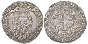 Genova
Dogi biennali III Fase 1637-1797
Scudo largo, 1653, AG 37.63 g.
Ref : MIR 292/4 (R2), Lun.286
Conservation : NGC VF30