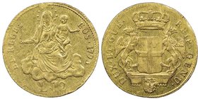 Genova
Dogi biennali III Fase 1637-1797
12 Lire, 1793, AU 3.16 g.
Ref : MIR 281 (R3), Fr. 447, Lun.363
Conservation : NGC AU details, rayures sinon Su...