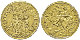 Lucca
Repubblica 1369-1799
Ducato, Secolo XVI, AU 3.46 g.
Ref : MIR 169/3, Fr. 486
Conservation : PCGS AU58+