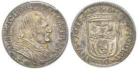 Massa di Lunigiana
Alberico II Cybo Malaspina, 2ème periode 1662-1664
8 Bolognini, 1663, AG
Ref : Camm. 224, CNI 11-13 Conservation : PCGS MS62. Le p...