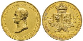 Milano, Dominazione Austriaca, Francesco I, Re del Lombardo Veneto 1815-1835
Medaglia in oro, 1815, per L. Manfredini, Restaurazione del regno Lombard...