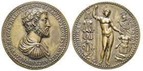 Napoli, Ascanio Colonna duca di Tagliacozzo, 1500-1557
Medaglia, 1520, per la nomina a Gran Connestabile del Regno delle Due Sicilie, anonimo, AE 36.2...
