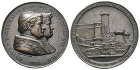 Napoli, Ferdinando II di Borbone 1830-1859 
Medaglia in bronzo, Per l'esilio di Pio IX a Gaeta, 1848, AE 93.58 g. 57 mm opus V. Catenacci. 
Avers : PI...