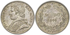 Pio IX (Giovanni Mastai-Ferretti) 1846-1878
Scudo, Bologna, 1846, AN I, AG g. 
Ref : Pag. 240
Conservation : PCGS MS62.