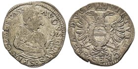 Tassarolo 
Agostino Spinola 1604-1616
Ottavo di Scudo, ND, AG 3.28 g. 
Ref : MIR 970 (R3)
Conservation : TB/TTB. Très Rare