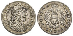 Tassarolo, Filippo Spinola 1616-1688 
Luigino, ND, AG 2.08 g. 
Ref : MIR -, CNI -
Conservation : TTB/SUP. Rarissime