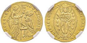 Giovanni Gradenigo 1355-1356
Zecchino, ND, AU 3.49 g.
Ref : Paolucci 1, Fr. 1223
Conservation : NGC MS63