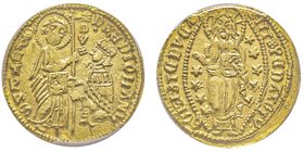 Filippo Maria Visconti 1421-1436
Chios, Imitazione di Zecchino, ND, AU 3.46 g.
Ref : Fr. 4, Gamb. 398
Conservation : PCGS MS62