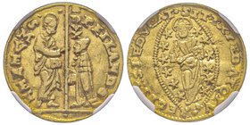 Pietro Lando 1539-1545
Zecchino, AU 3.46 g.
Ref : Paolucci 1, Fr. 1248
Conservation : NGC AU53