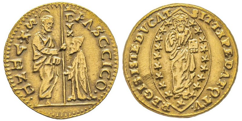 Pasquale Cicogna 1585-1595
Zecchino, AU 3.46 g.
Ref : Paolucci 1, Fr. 1270
Conse...