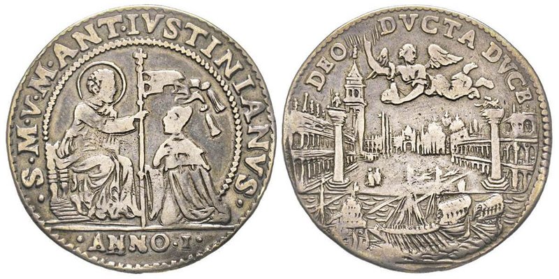 Marcantonio Giustinian 1684-1688 
Osella, 1684, AG 9.22 g.
Avers : S M V M ANT I...