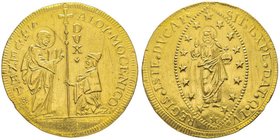 Alvise IV Mocenigo 1763-1778
Multiplo da 10 zecchini, AU 34.3 g.
Ref : Paolucci 11, Mont. 2868 (R3), Fr. 1419
Conservation : traces de monture sinon p...