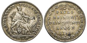 Paolo Renier 1779-1789
Osella, 1788, AG 9.71 g.
Ref : Paolucci 271, Gamberini 1880, Mont. 3263 (R)
Conservation : Superbe