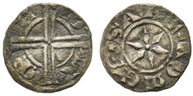 Amedeo V 1285-1323
Obolo di Piemonte, ND, Susa o Avigliana, Mi 0.35 g.
Ref : MIR 52 (R3), Sim. 10, Biaggi 44
Conservation : TTB. Très Rare