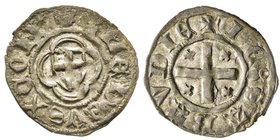 Amedeo VIII
Conte 1391-1416, Reggenza di Bona di Borbone 1391-1398
Obolo di bianchetto, ND, Mi 0.86 g.
Ref : MIR 128d, Sim. 26, Biaggi 115
Conservatio...