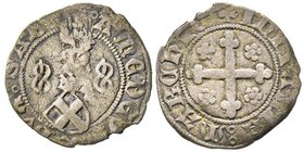 Amedeo VIII 
Duca di Savoia 1416-1440
Mezzo Grosso, II tipo, Savoiardo, Nyon, ND, AG 1.26 g.
Ref : MIR 140e (R2), Sim. 36/5, Biaggi 125
Conservation :...