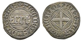 Amedeo VIII 
Duca di Savoia 1416-1440
Quarto di Grosso, II tipo, Savoiardo, ND, Mi 1.35 g.
Ref : MIR 143a, Sim. 39, Biaggi 127c
Conservation : TTB