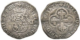 Emanuele Filiberto Duca 1559-1580
Bianco o 4 Soldi, I tipo, Torino, 1573 T, Mi 3.63 g.
Ref : MIR 520aa, Biaggi 438n
Conservation : TB/TTB