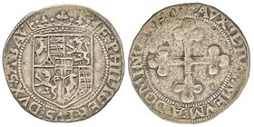 Emanuele Filiberto Duca 1559-1580
3 Grossi, III tipo, data illeggibile, Mi 3.53 g.
Ref : MIR 524 (R2) , Sim. 50, Biaggi 442
Conservation : TB