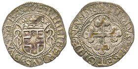 Emanuele Filiberto Duca 1559-1580
Grosso, I Tipo, Aosta, 1556, Mi 1.90 g.
Ref : MIR 529c, Sim. 53, Biaggi 445e
Conservation : TTB+