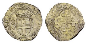 Emanuele Filiberto Duca 1559-1580
Grosso, IV tipo, Torino, 1560, Mi 1.92 g.
Ref : MIR 532, Sim. 56, Biaggi 448
Conservation : NGC AU53