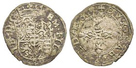 Emanuele Filiberto Duca 1559-1580
Soldo, I tipo, Chambéry, 1562 C, Mi 1.04 g.
Ref : MIR 533c, Sim. 57/3, Biaggi 449
Conservation : TTB