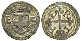Emanuele Filiberto Duca 1559-1580
Mezzo quarto di Soldo, Aosta, ND, Mi 0.75 g.
Ref : MIR 555 (R), Sim. 76, Biaggi 469
Conservation : TTB/SUP