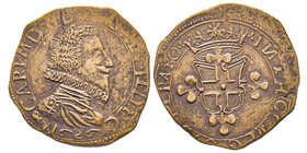 Carlo Emanuele I 1580-1630
Falso d'epoca di 2 Fiorini, 1626, AE 8.76 g.
Ref : MIR 648a var., Biaggi 547b var.
Ex Vente Nomisma 38, lot 1645
Conservati...