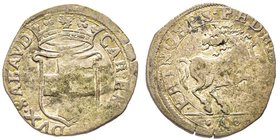 Carlo Emanuele I 1580-1630
Cavallotto, Aosta, (1587), Mi 2.28 g.
Ref : MIR 656b (R), Sim. 64, Biaggi 552g.
Conservation : TB