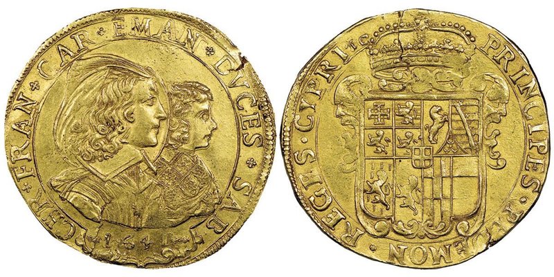 Carlo Emanuele II 
Reggenza della madre 1638-1648
10 Scudi d'oro, Torino, 1641, ...