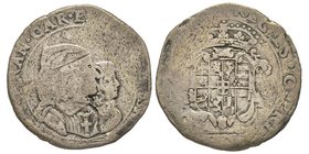 Carlo Emanuele II 
Reggenza della madre 1638-1648
Mezza Lira, V tipo, Torino, data illeggibile AG 7.56 g.
Ref : MIR 758, Sim. 20, Biaggi 634
Conservat...