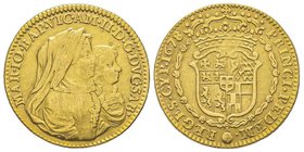 Vittorio Amedeo 
Reggenza della Madre 1675-1680
Doppia, Torino, 1678, AU 6.56 g.
Avers : MAR IO BAP VIC AM II D G DVC SAB Busti accollati del duca e d...