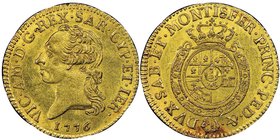 Vittorio Amedo III 1773-1796
Doppia Vecchia, Torino, 1776, AU 9.64 g.
Ref : MIR 981c (R6), Sim. 3/3, Biaggi 842b, Fr. 1115
Ex Vente UBS 54, 21 Janvier...