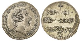 Vittorio Amedo III 1773-1796 
Monetazione per la Sardegna
Reale Sardo, Torino, 1795, Mi 3.16 g. Variante avec INIIM∙ EI
Ref : MIR 1006e (R6), Sim. 28,...