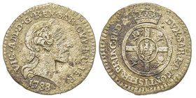 Vittorio Amedo III 1773-1796 
Monetazione per la Sardegna
Mezzo Reale Sardo, Torino, 1788, Mi 2.47 g.
Ref : MIR 1007d (R3), Sim. 30/4, Biaggi 868
Cons...