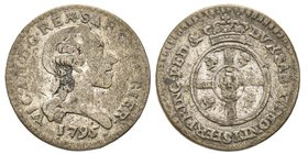 Vittorio Amedo III 1773-1796 
Monetazione per la Sardegna
Mezzo Reale Sardo, Torino, 1795, Mi 2.47 g.
Ref : MIR 1007h (R3), Sim. 30/8, Biaggi 868e
Con...
