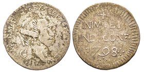 Carlo Emanuele IV 1796-1800 Monetazione per la Sardegna
Reale Sardo o 5 soldi Sardi, Cagliari, 1798, Mi 2.84 g.
Ref : MIR 1018b (R4)
Conservation : TB...