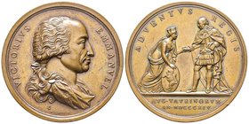 Vittorio Emanuele I 1802-1821 
Medaglia in bronzo, 1814, AE 75.42 g. 52 mm opus Lavy
Avers : VICTORIVS EMMANVEL Busto a destra del Re
Revers : ADVENTV...