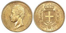 Carlo Alberto 1831-1849
100 lire, Torino, 1835 (P), AU 32.25 g.
Ref : MIR 1043g, Pag. 141, Fr. 1138 
Conservation : PCGS MS62