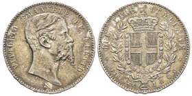 Vittorio Emanuele II 1849-1861- Re di Sardegna
2 Lire, Firenze, 1860, AG 10 g.
Ref : MIR 1065a (R), Pag. 436
Conservation : Superbe