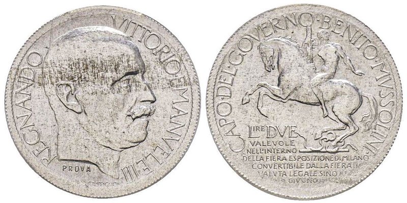 Vittorio Emanuele III 1900-1943
2 Lire PROVA, ND (1928), Al 29.2 mm
Ref : MIR 11...