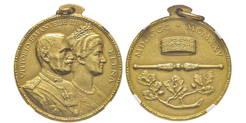 Vittorio Emanuele III 1900-1943
Medaglia in oro, AU 19.31 g. 31 mm
Avers : VITTO...