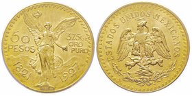 Mexico
50 Pesos, 1927, AU 41.66 g. 900‰
Ref : Fr. 172, KM#481 
Conservation : PCGS MS65+