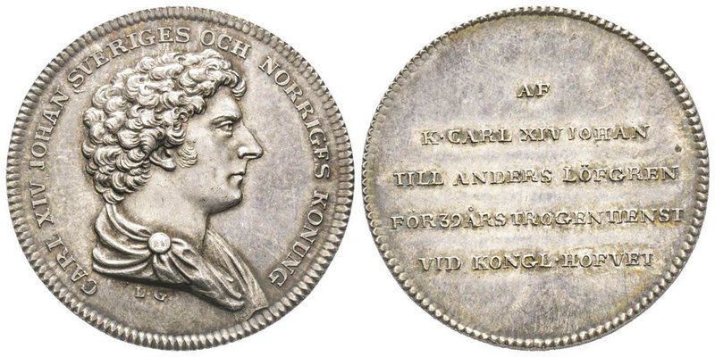 Carl XIV Johan (général Jean-Baptiste Bernadotte) 1818-1844
Médaille en argent, ...