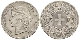 Switzerland
5 Francs, Bern, 1916, AG 25 g.
Ref : HMZ 2-1198O, KM#34 
Conservation : Superbe. Rare