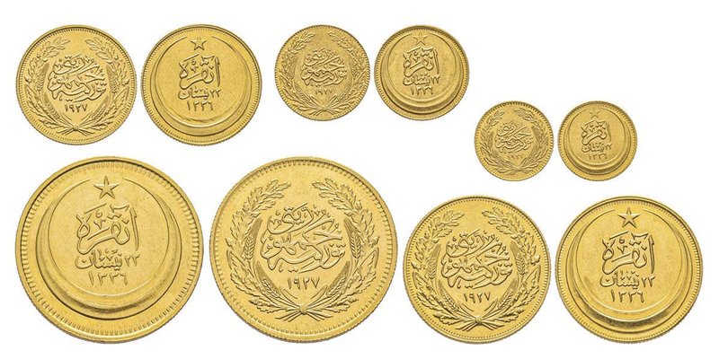 Turkey
République 1341 AH à nos jours / 1923 à nos jours
Série de 5 monnaies de ...